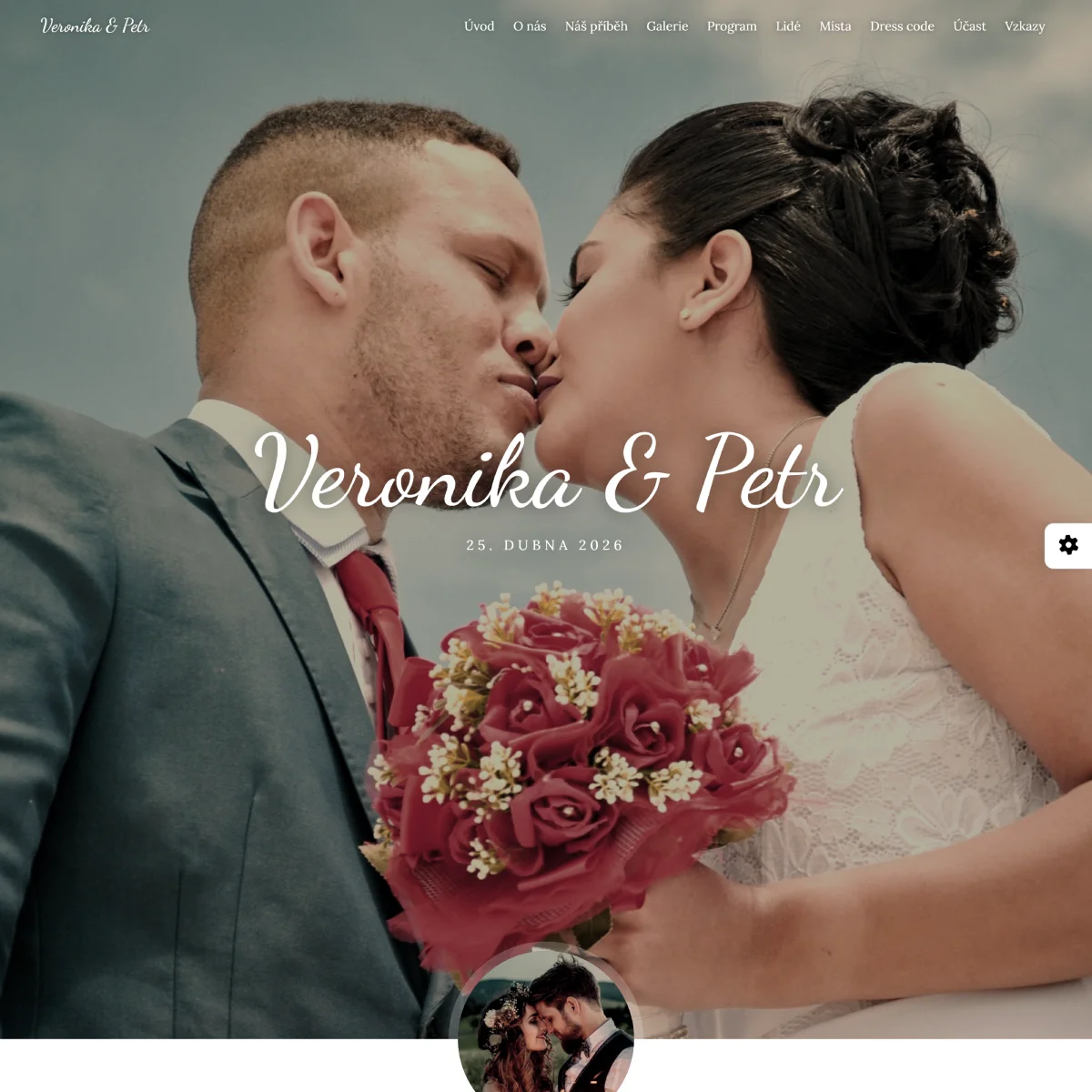 Zaslíbeni.cz - svatební web, šablona Anna