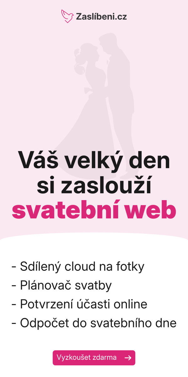 Zaslibeni.cz - Svatební webové stránky s plánovačem a sdíleným cloudem